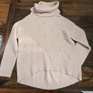 Karen Kane Cozy Pom Pom Cowl Neck Tunic Sweater XL